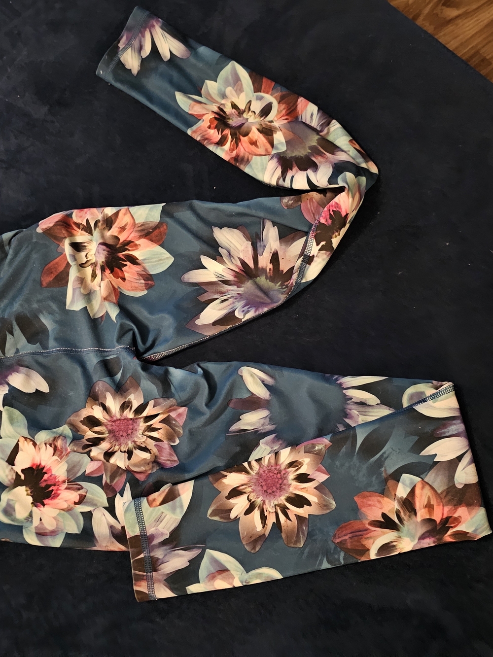 Live Love Dream Teal Floral Performance Leggings